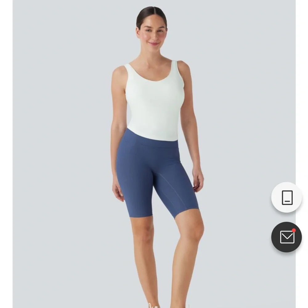 NWT HALARA SoftlyZero White Padded Running Tank Top Womens Size Large Cups D-F - Picture 3 of 12